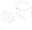 Modern 1 Drawer Nightstand End Side Table Storage in Black