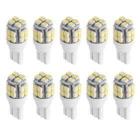 a10Pcs 12V T10 LED Light Bulb Wedge Base Interior Dome Map LED Lights License Plate Trunk Side