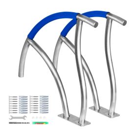 VEVOR Pool Handrail, 2Pack 30"x30" Swimming Pool Stair Rail, 304 Stainless Steel Stair Pool Hand Rail Rated 375lbs Load Capacity